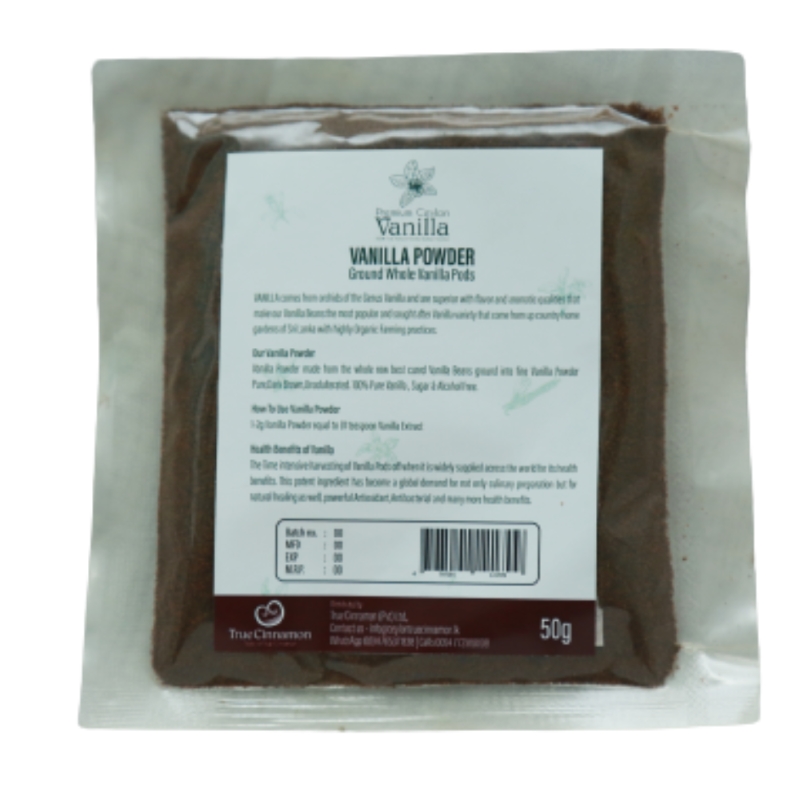 100% Natural Ceylon Vanilla Powder. Queens of the spice world & second most valuable spice in the world. Vanilla Planifolia is a species of Vanilla orchid.